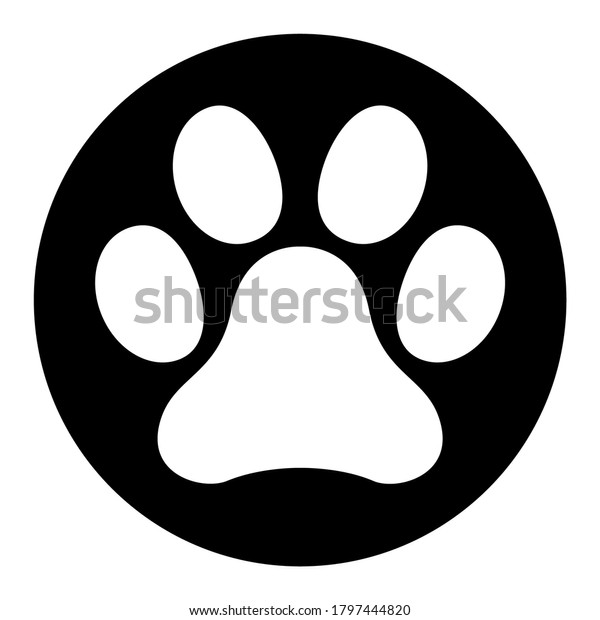 Animal Paw Icon Dog Cat Symbol Stock Vector (Royalty Free) 1797444820