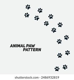 Animal paw icon flat vector design