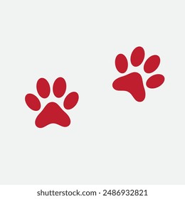 Animal paw icon flat vector design