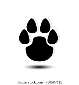 animal paw icon illustration