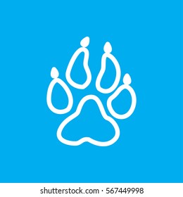 animal paw icon illustration isolated vector sign symbol