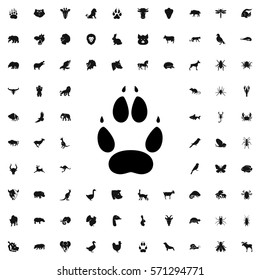 animal paw icon illustration isolated vector sign symbol