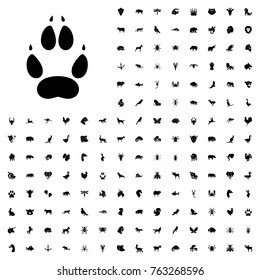 Animal paw icon illustration isolated vector sign symbol. animals icon set for web and mobile.