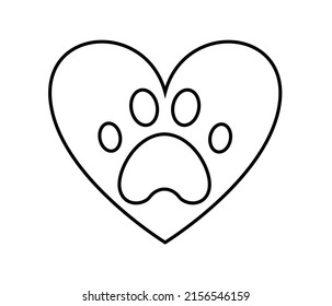 animal paw icon logo stock illustration.
