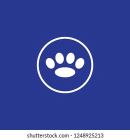 animal paw icon vector