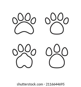Animal Paw Icon Vector Design Template Illustration Sign And Symbol