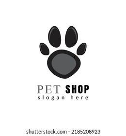 animal paw icon, vector illustration