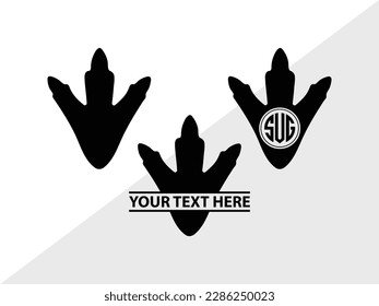 Vektor-Illustration mit Tierpfropfen Silhouette