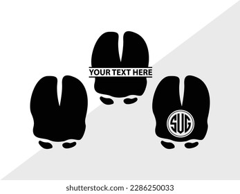 Vektor-Illustration mit Tierpfropfen Silhouette