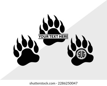 Vektor-Illustration mit Tierpfropfen Silhouette