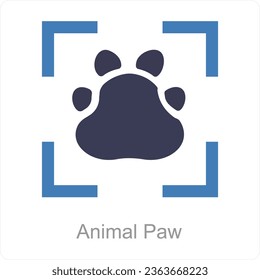 Animal Paw and pet icon concept