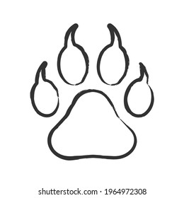 Animal Paw Print Claws Vector Icon Stock Vector (Royalty Free ...