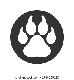 Animal Paw Print Claws Vector Icon Stock Vector (Royalty Free ...