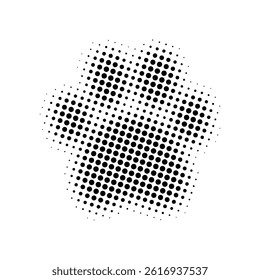 animal paw print, halftone dot pattern, magazine style, design element, isolated on transparent	
