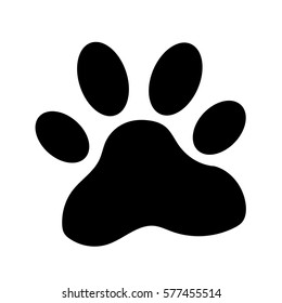 白い背景に動物の足跡 犬の足のアイコンまたはサイン ベクターイラスト のベクター画像素材 ロイヤリティフリー