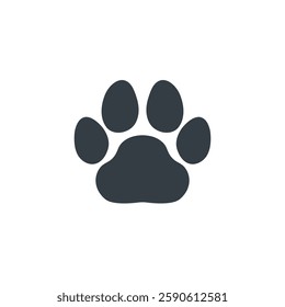 Animal Paw Print icon symbol vector illustration isolated on white background