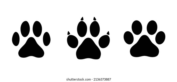 Animal Paw Print Icon Vector