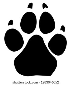 animal paw print isolated