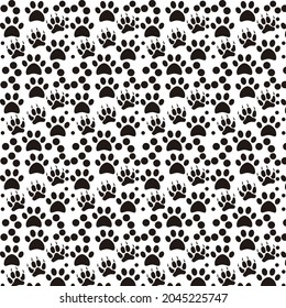 Muster aus Tierpaw-Mustern, die gut für Hinterhänge, Vorhänge, Stoffe, Kissen, Laken usw. geeignet sind