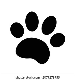 Animal paw print sign symbol icon design element.