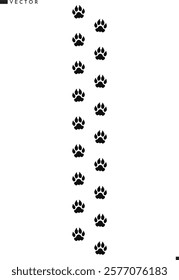 Animal paw print silhouette. Lion paw print vector illustration