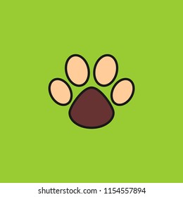  Animal paw print vector icon