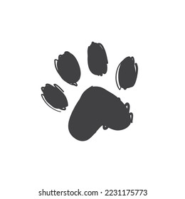 Animal paw print. Vector icon