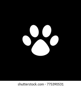  Animal paw print vector icon