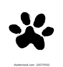 animal paw print. vector illustration