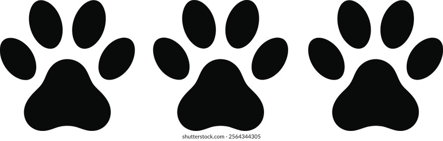 Animal paw print vector illustrations
