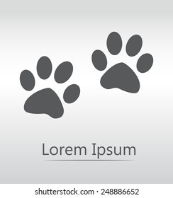 Animal paw prints icons, web icon