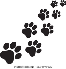 Animal Paw Prints Trail Background
