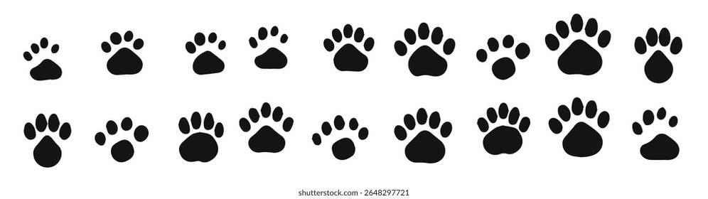 animal paw prints vector illustration