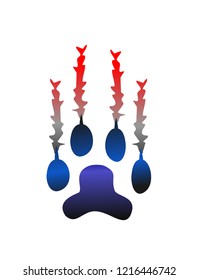 Animal paw scratch.Monster claw vector