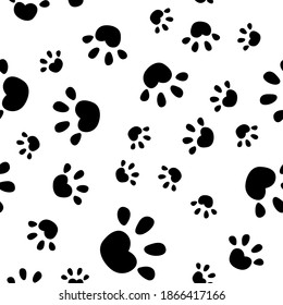 Tierpflaster Nahtloses Muster, einfacher Hintergrund. Vektorgrafik EPS10
