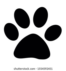 Animal Paw Silhouette, vector, illustration