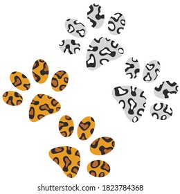 Animal Paw Silhouette, vector, illustration