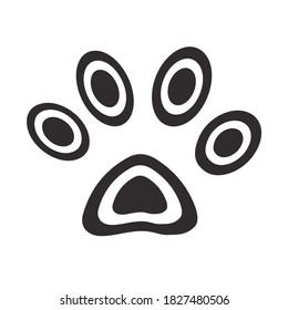 Animal Paw Silhouette, vector, illustration