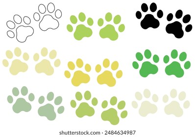 Animal Paw sticker vector illustration design for use.