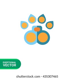 Animal paw trace icon