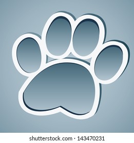 animal paw vector