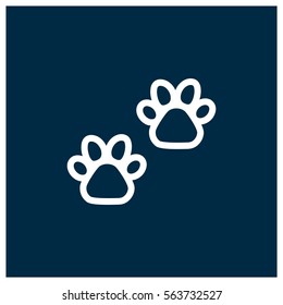 animal paw vector icon