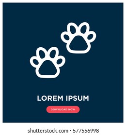 animal paw vector icon