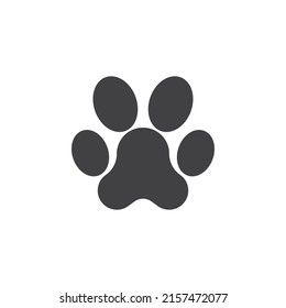 Animal paw vector icon. filled flat sign for mobile concept and web design. Paw print glyph icon. Symbol, logo illustration. Vector graphics
