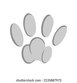 Animal pawprints. Sketch footprints of a rabbit, bunny, cat or dog. Vector illustration isolated in white background