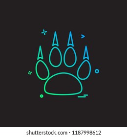 Animal paws icon design vector 