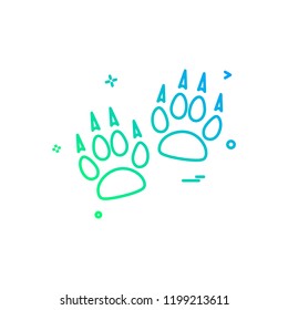 Animal paws icon design vector 