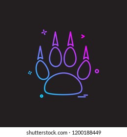 Animal paws icon design vector 