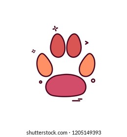 Animal paws icon design vector 