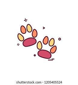 Animal paws icon design vector 